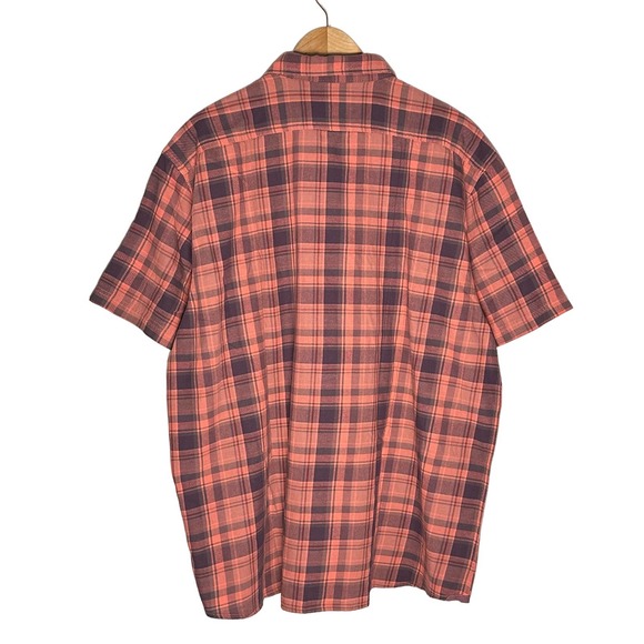 Grayers | Men | Classic Plaids Coral Red SS Button Up Shirt | Size XXL - Picture 3 of 12